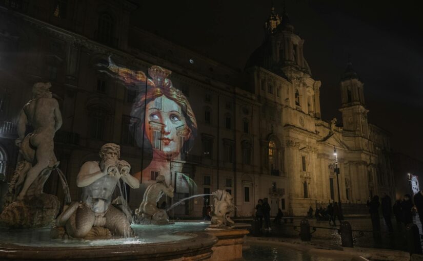 video mapping monument